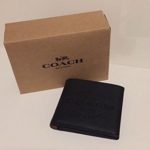 Men’s COACH black natural leather wallet